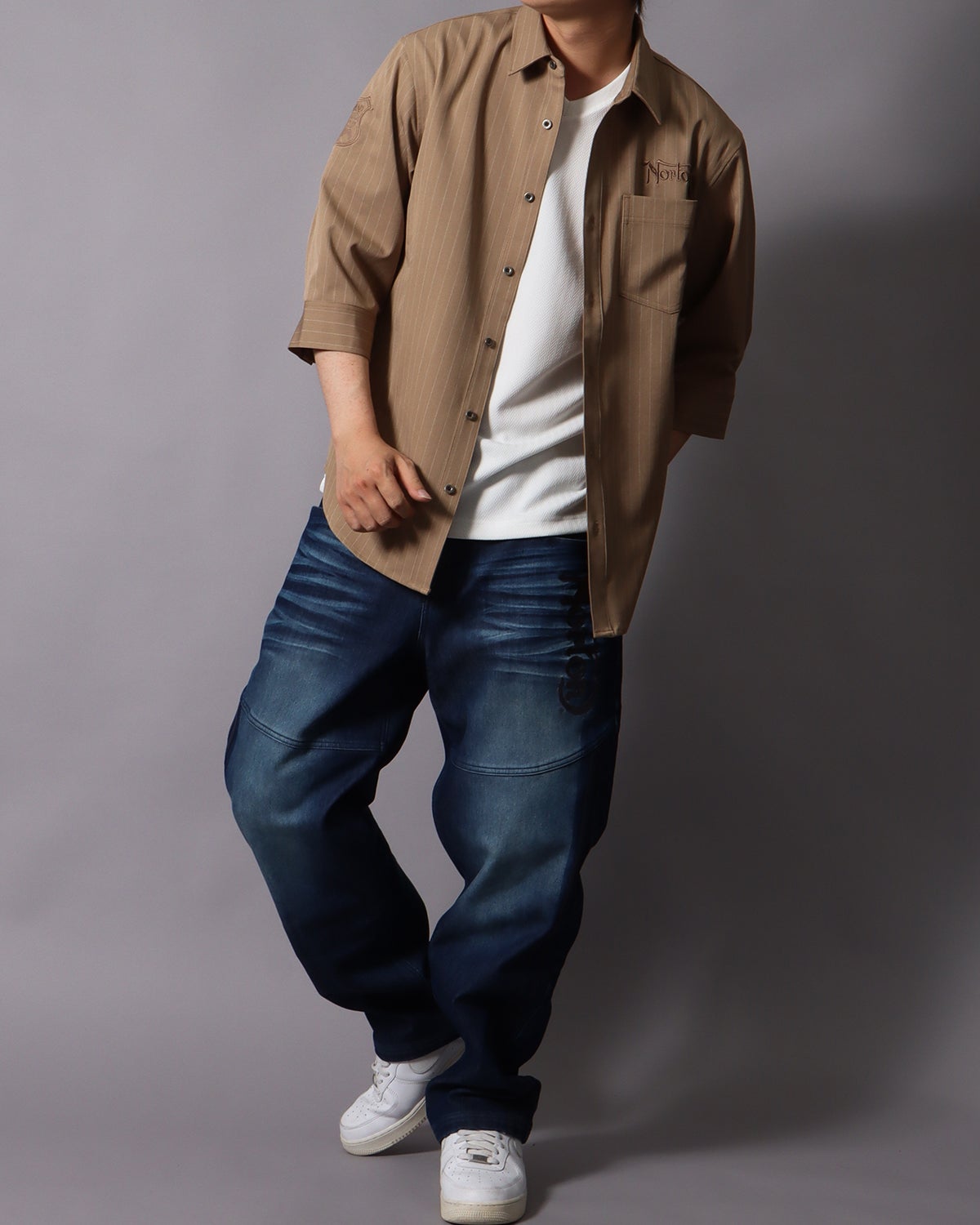 サンドべージュ：178cm/75kg(Lサイズ着用）