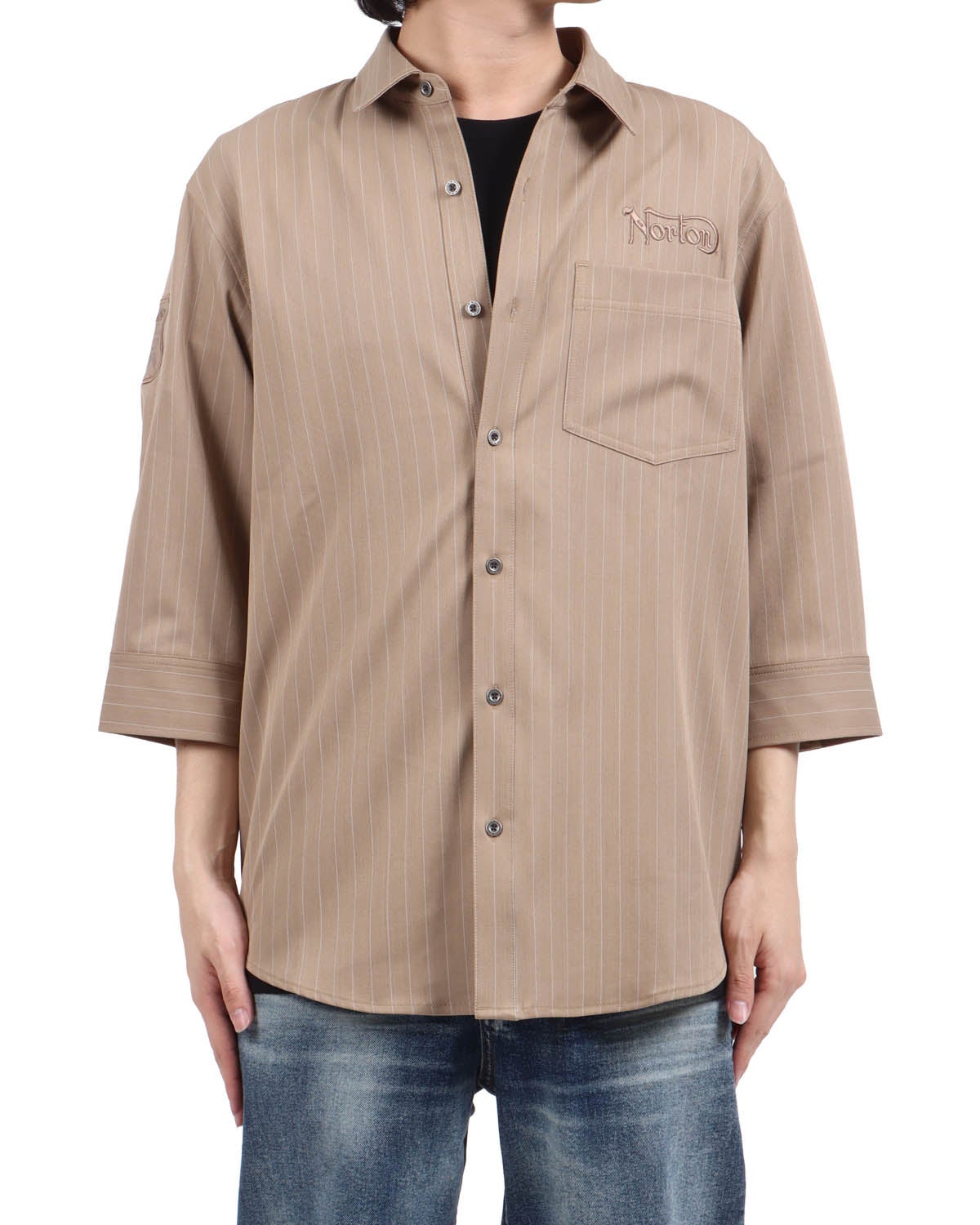 サンドベージュ：173cm63kg(Lサイズ着用)