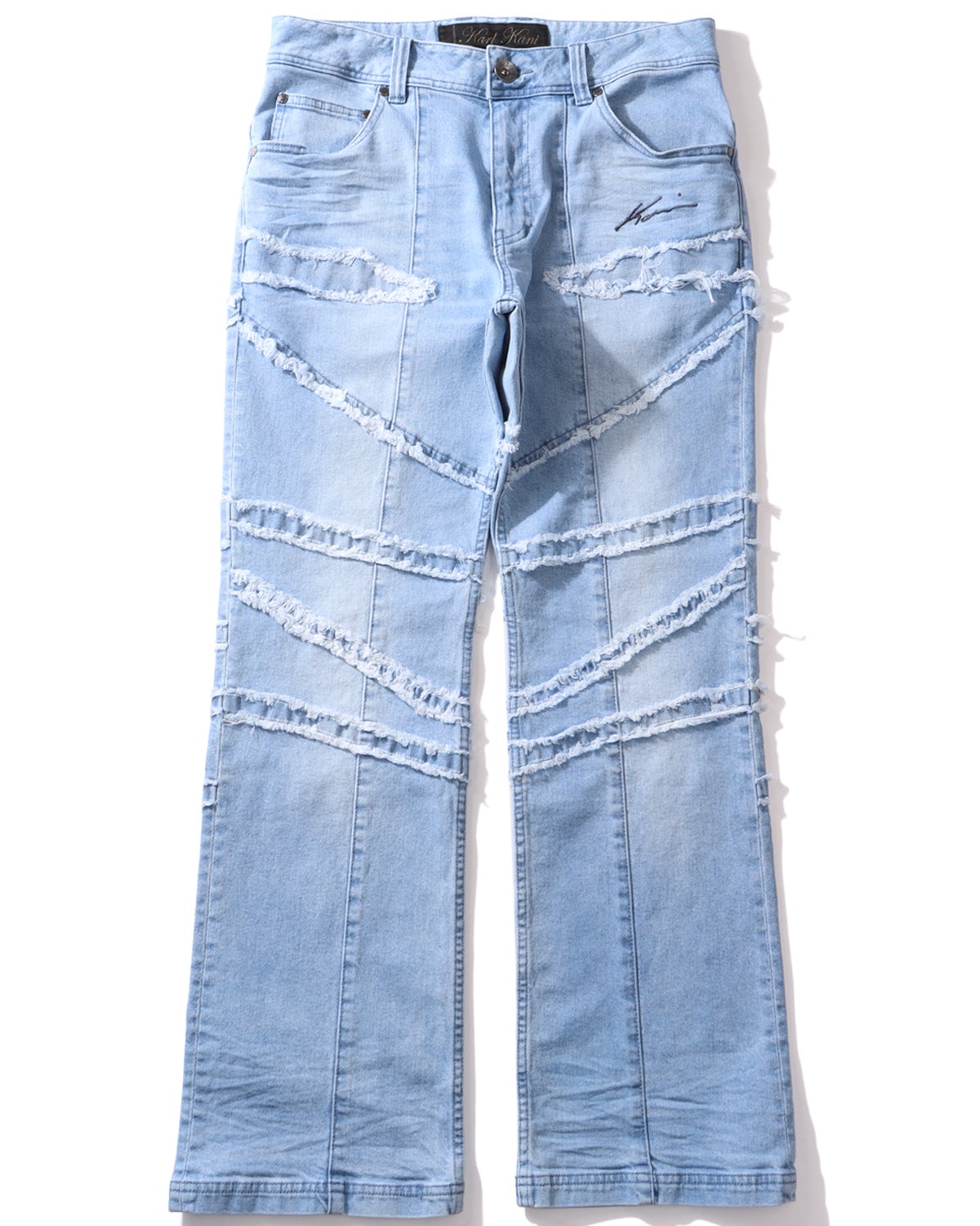 SL ストレッチ フリンジ フレア デニムパンツ