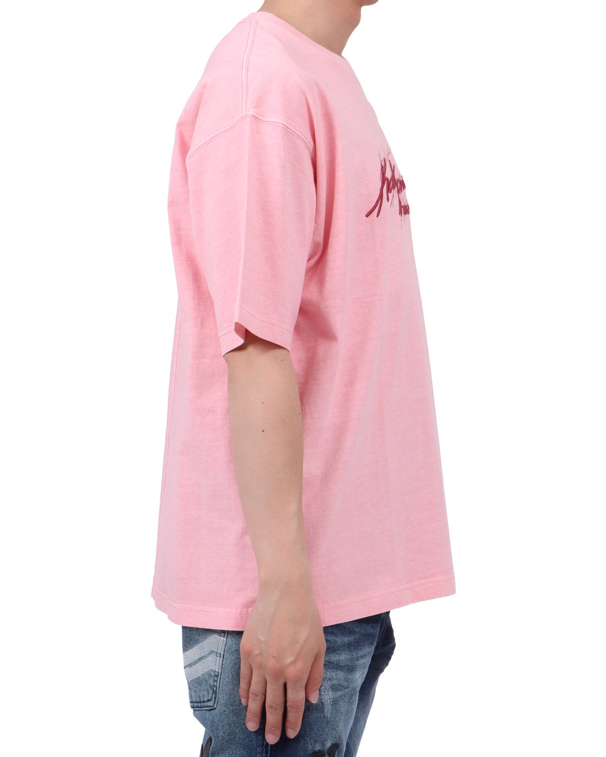 ピンク：174cm62kg(Lサイズ着用)