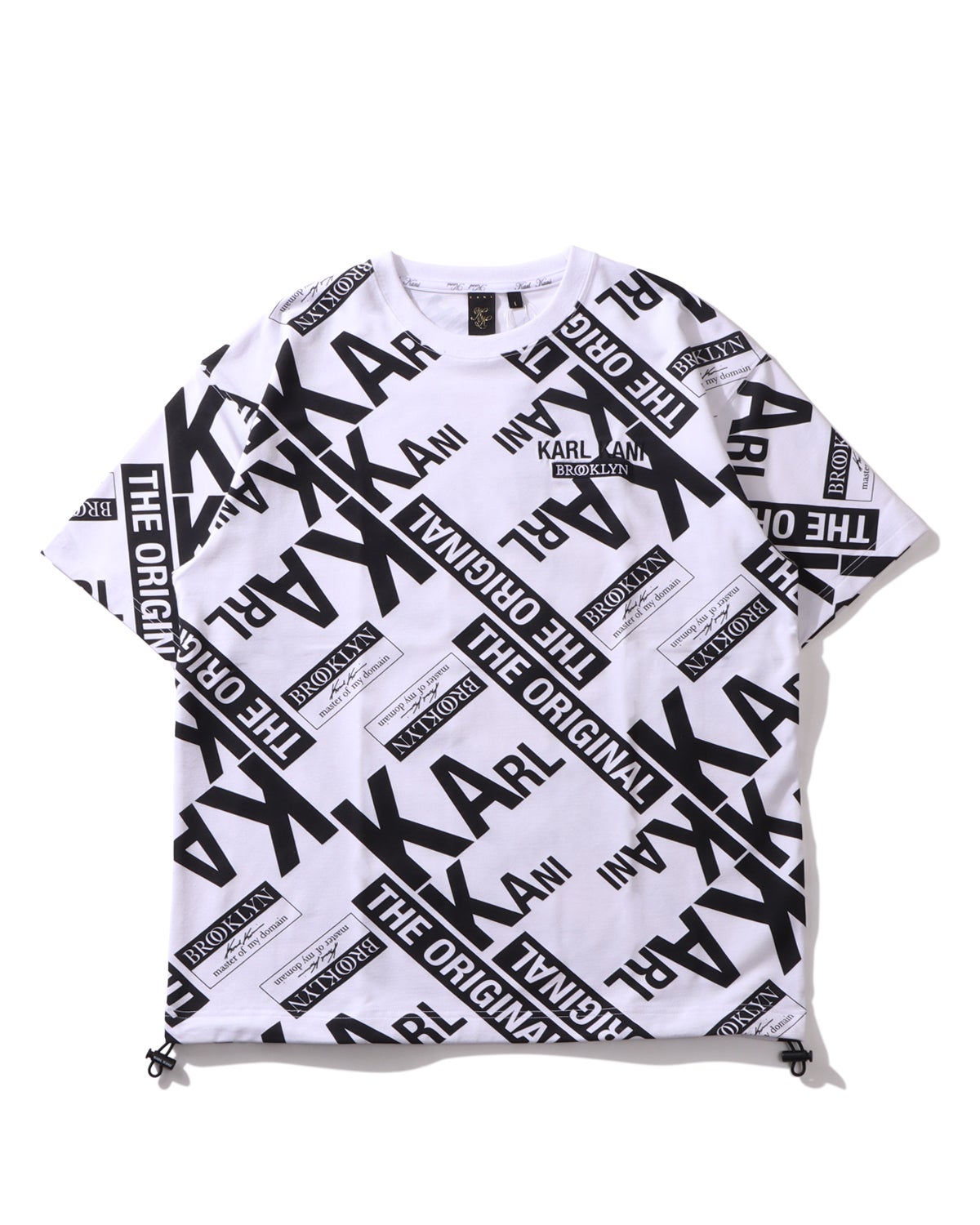 接触冷感 ドロップショルダー 総柄 T