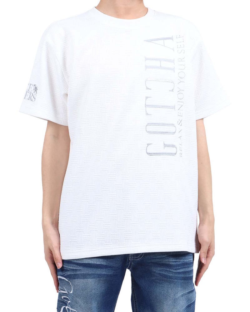 ホワイト：173cm63kg(Lサイズ着用)