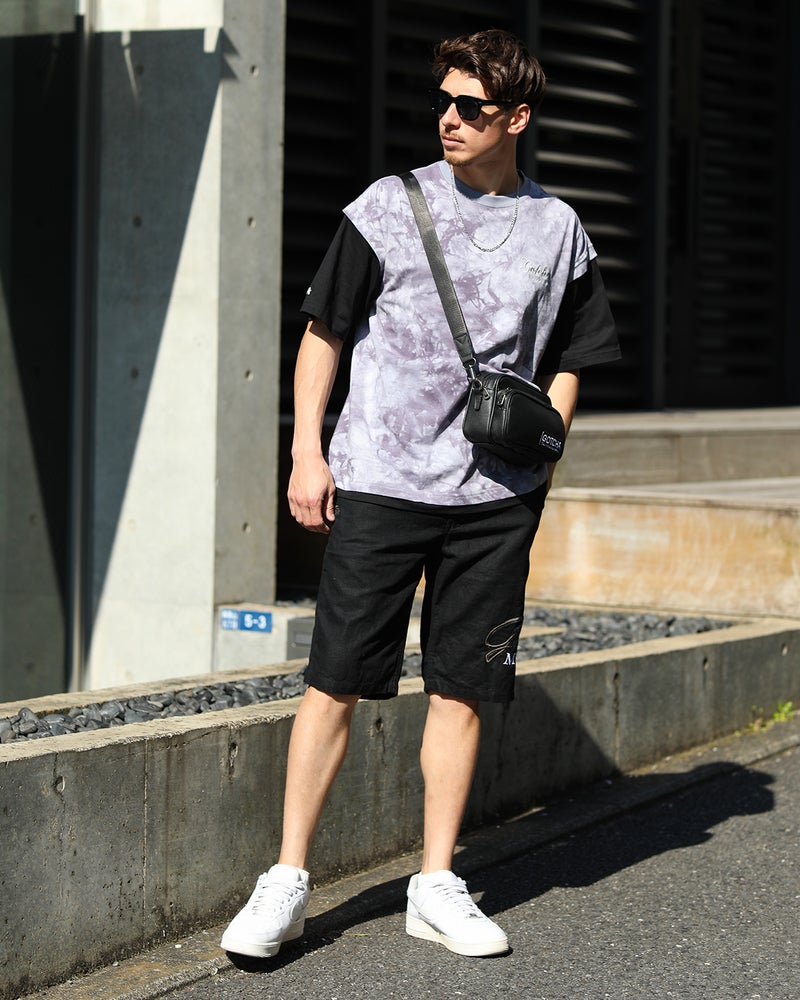 グレー：180cm/70kg(Lサイズ着用)