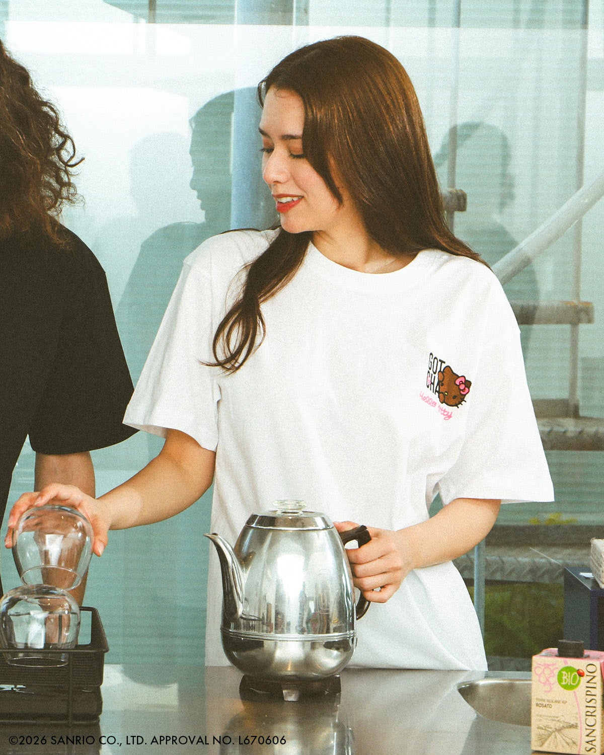 ホワイト：172cm(Lサイズ着用)