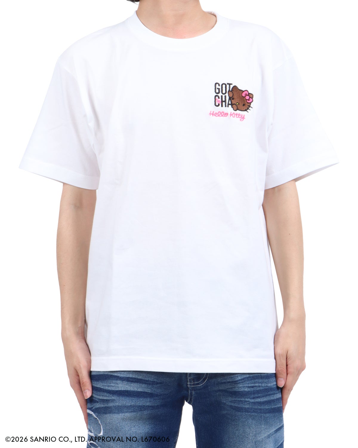 ホワイト：173cm63kg(Lサイズ着用)