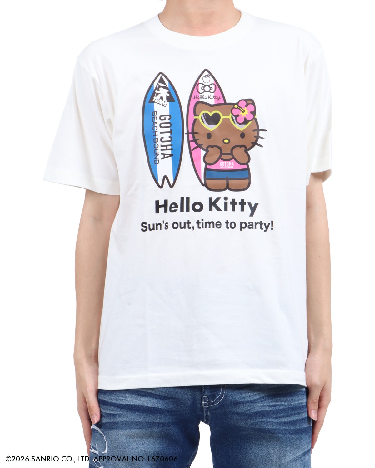 GOTCHA] 日焼け ハローキティ サーフボード T | PEET ONLINE STORE