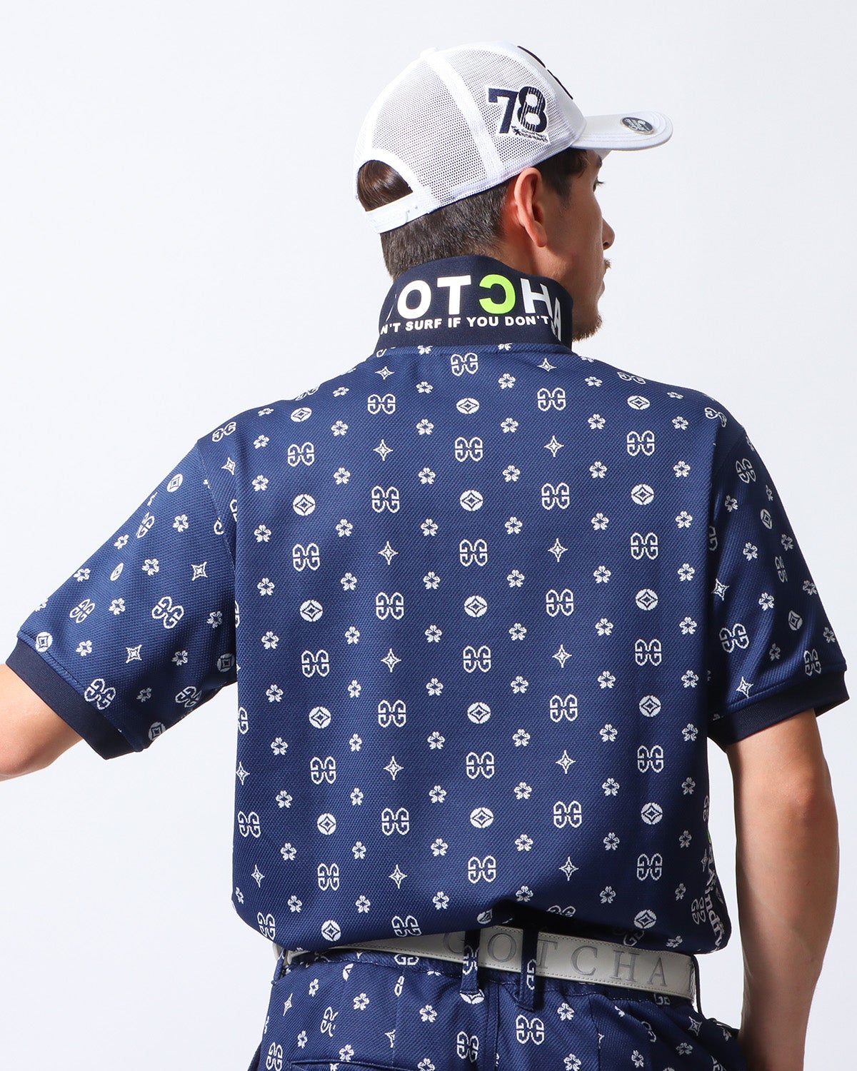 ネイビー:180cm70kg(Lサイズ着用)