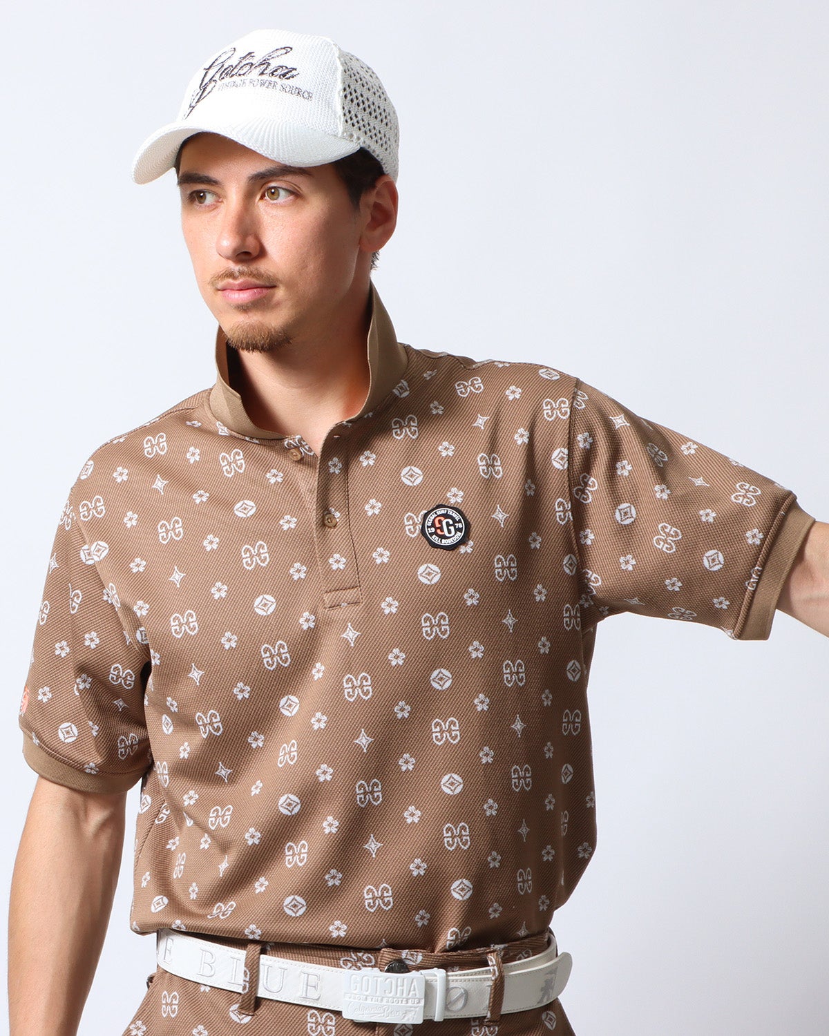 ベージュ:180cm70kg(Lサイズ着用)