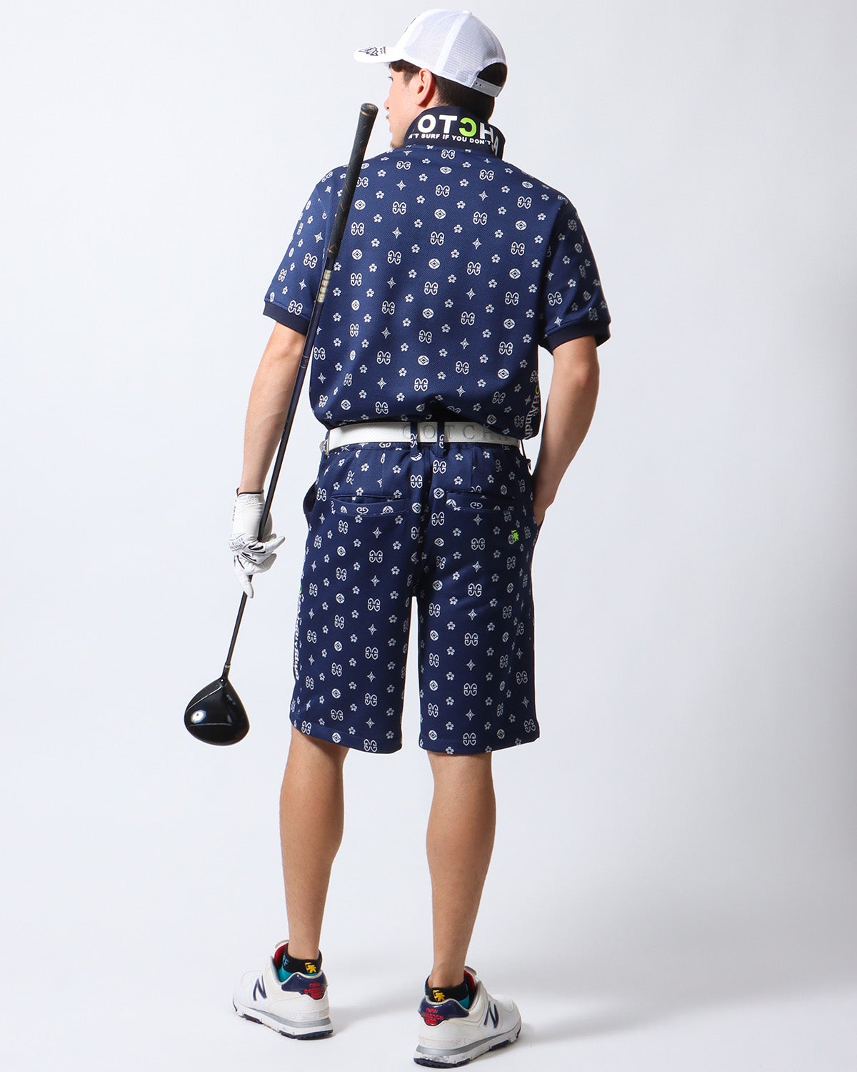 ネイビー:180cm70kg(Lサイズ着用)