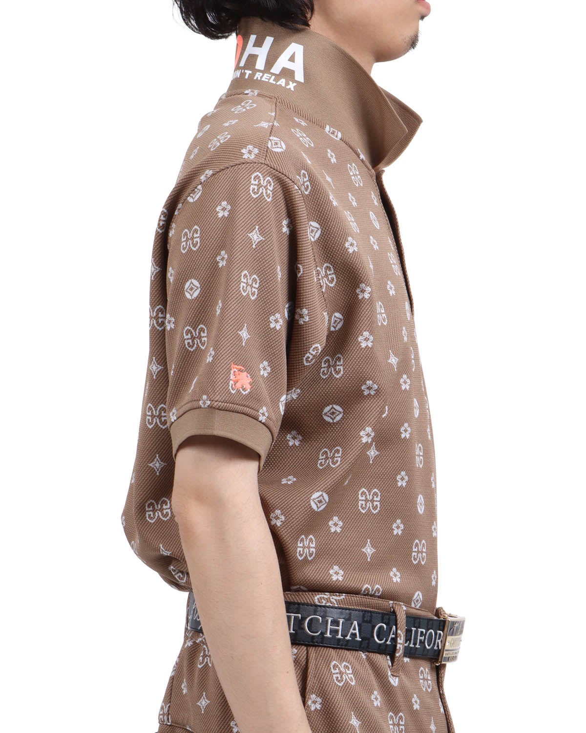 ベージュ：173cm63kg(Lサイズ着用)