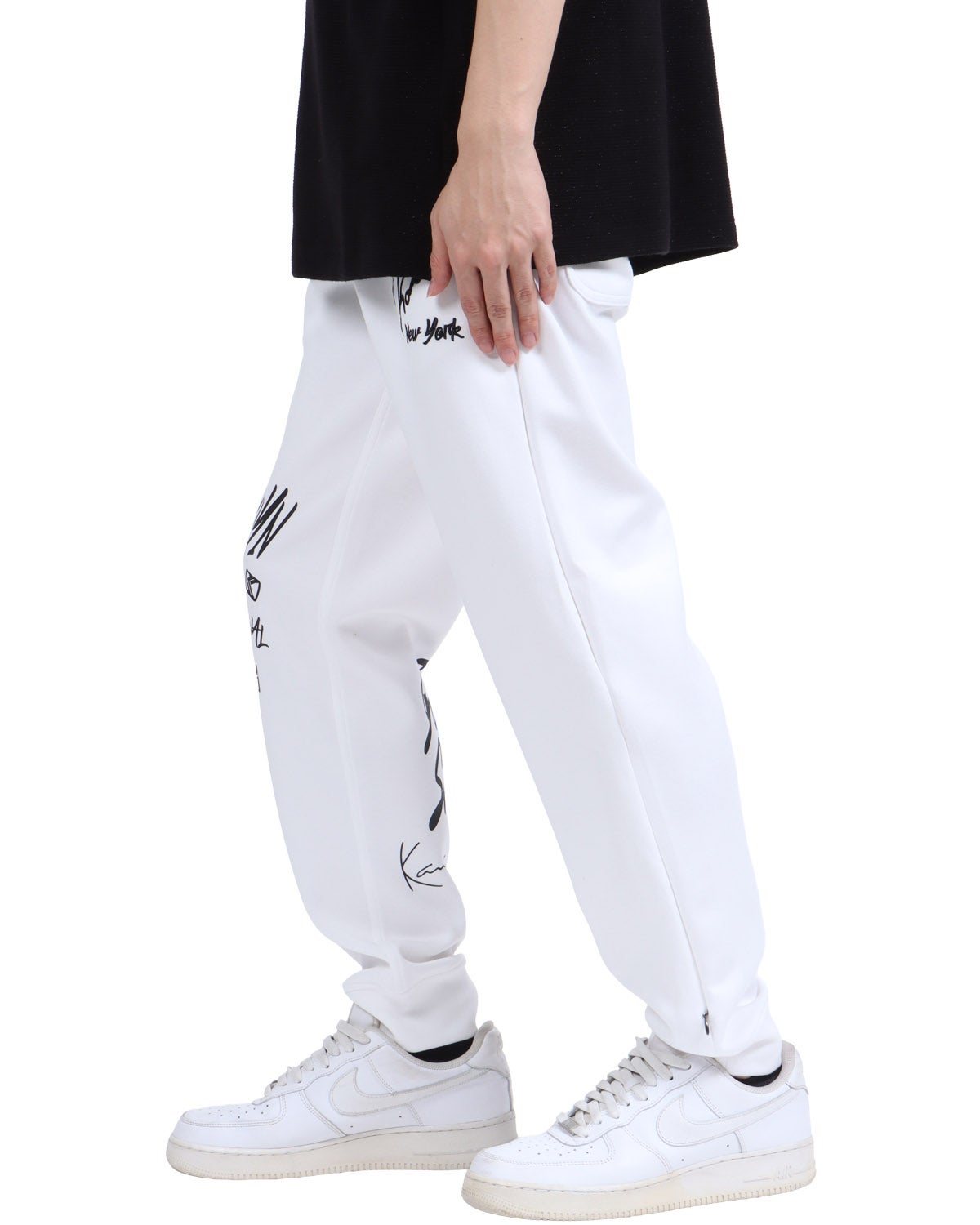 Karl Kani] ダンボールニット グラフィティロゴ スウェットパンツ