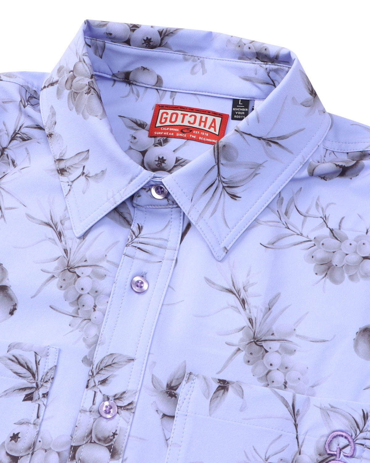 GOTCHA] ハイブリッド 多機能 ハーブ総柄 半袖 シャツ | PEET ONLINE STORE