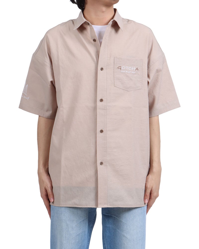 ベージュ：173cm63kg(Lサイズ着用)