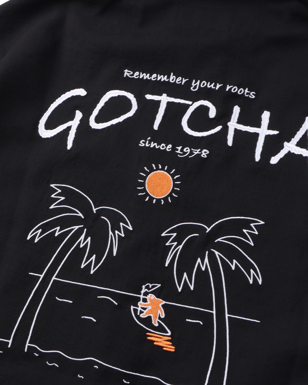 GOTCHA セットアップ 黒/オレンジ GOTCHA] ハイブリッド 多機能 ドロップショルダー フィッシュマン 半袖