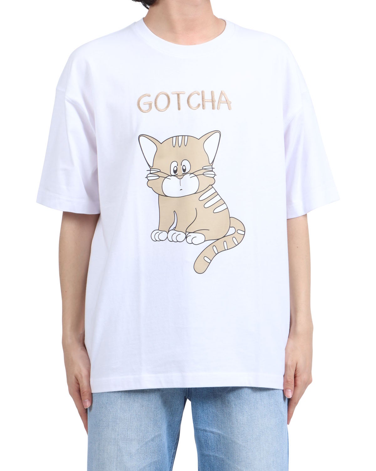 ベージュ：173cm63kg(Lサイズ着用)