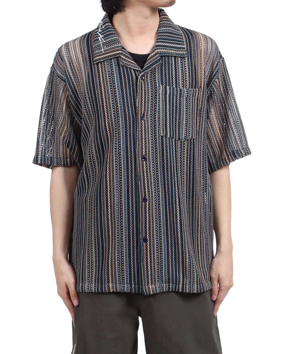 ネイビー：173cm63kg(Lサイズ着用)