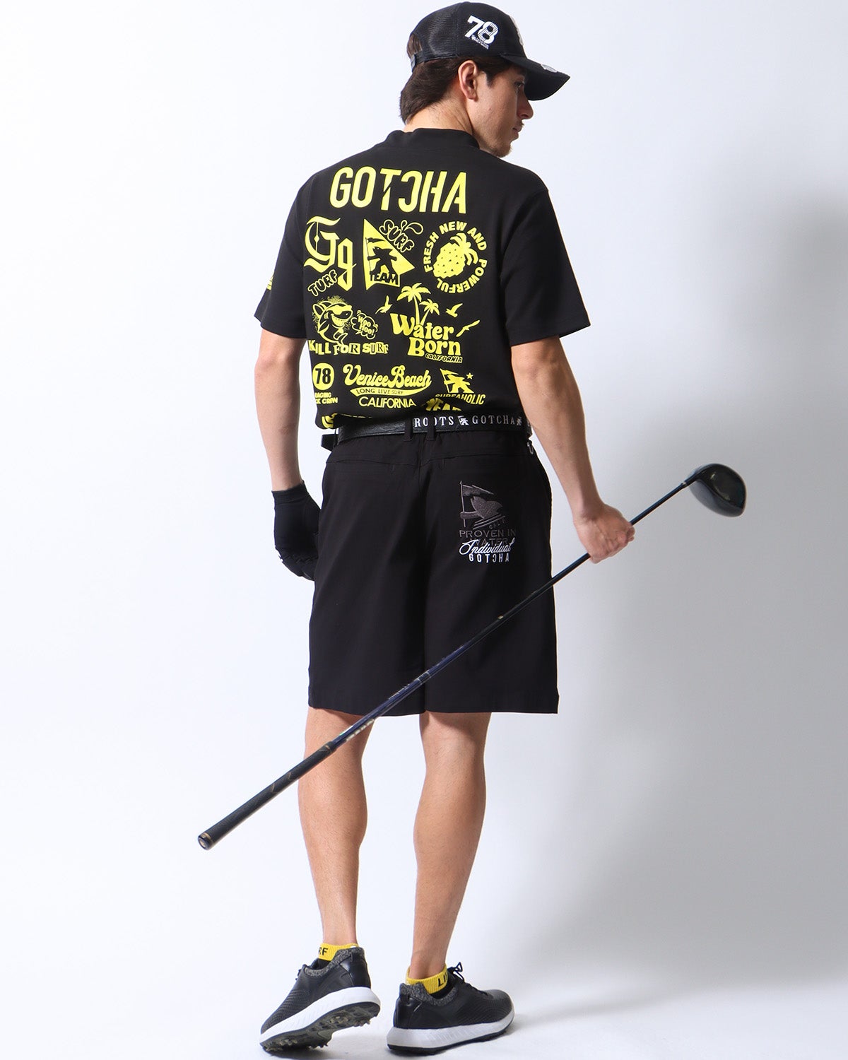 ブラック：180cm/70kg(Lサイズ着用)