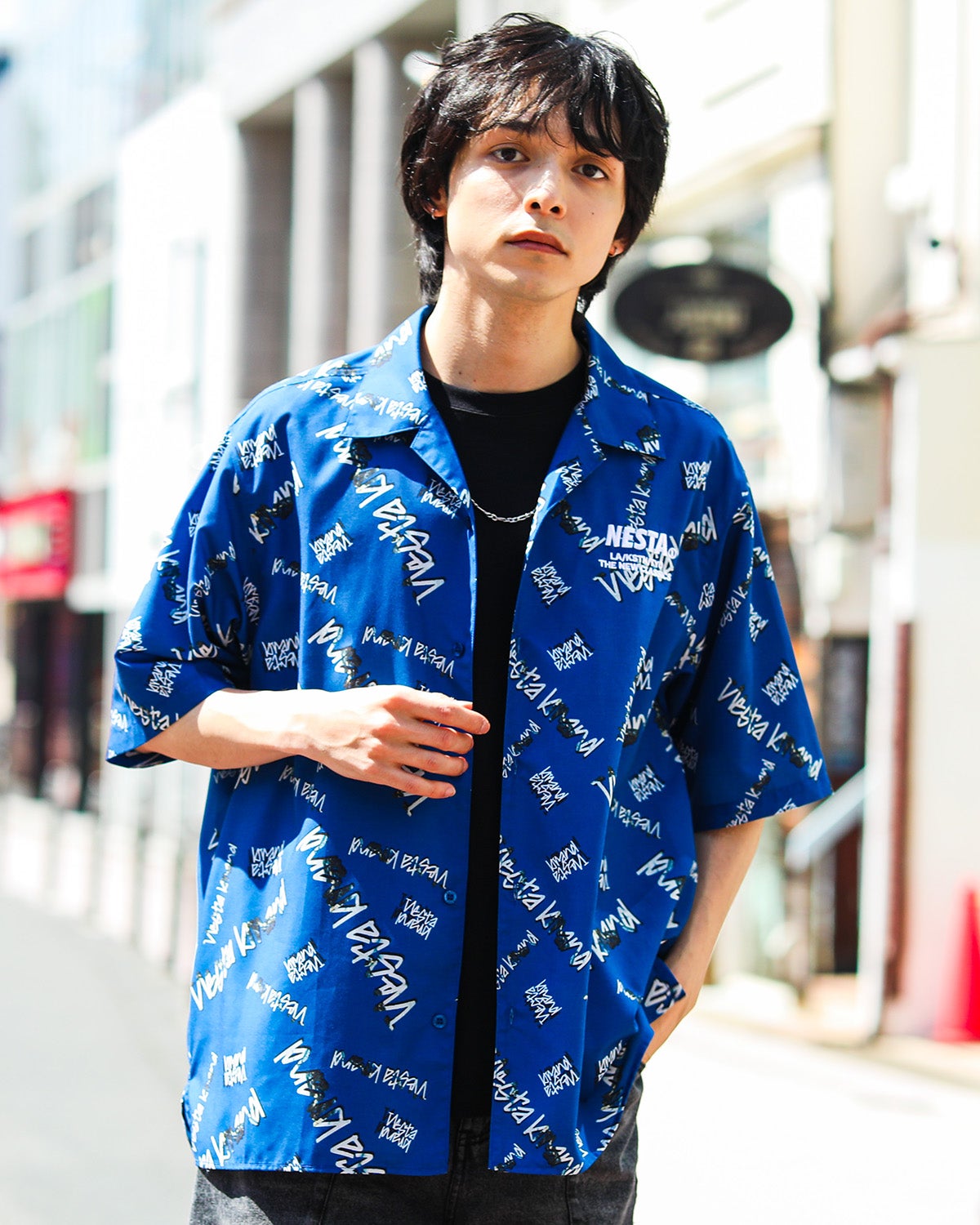 NESTA BRAND] マーブルロゴ パターン 開襟シャツ | PEET ONLINE STORE