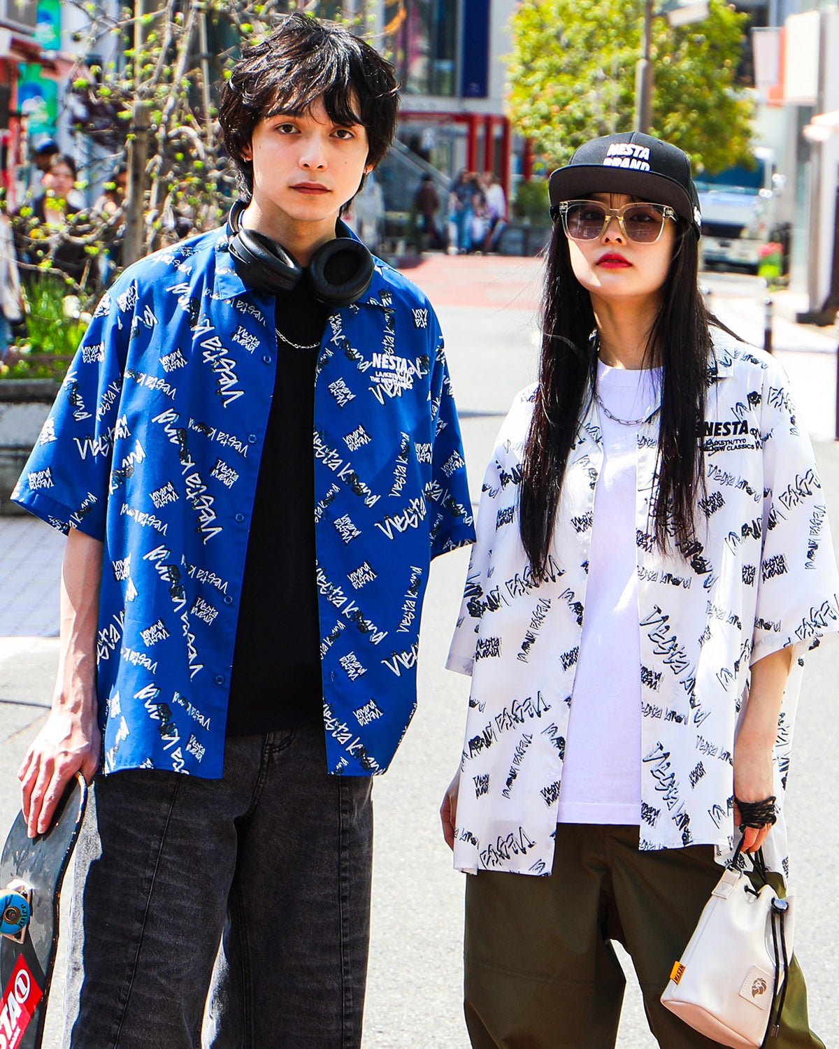 NESTA BRAND] マーブルロゴ パターン 開襟シャツ | PEET ONLINE STORE