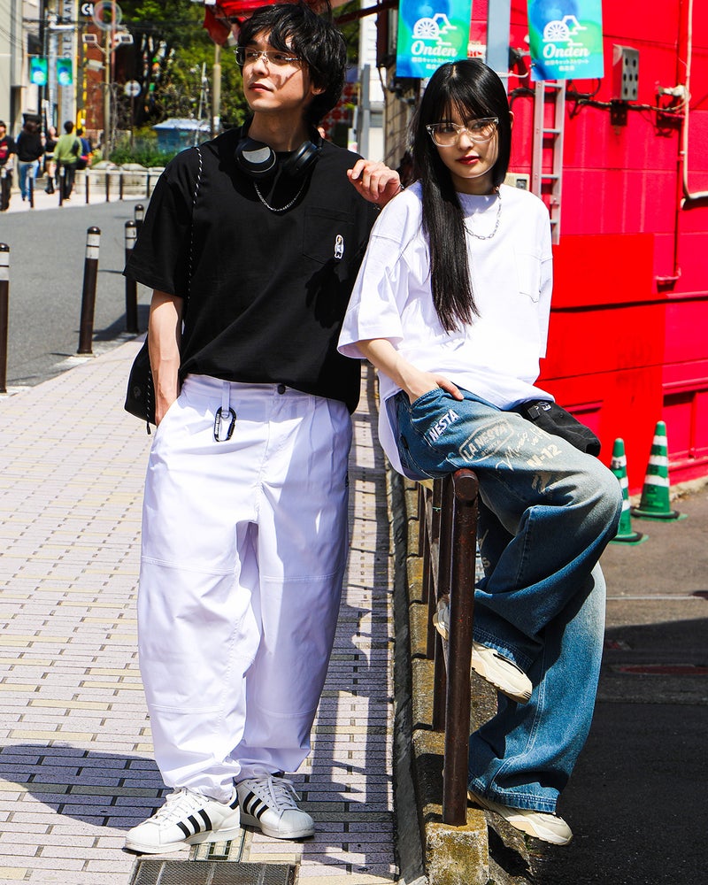 左：170cm(Mサイズ着用)、右：160ｃｍ（Ｍサイズ着用）