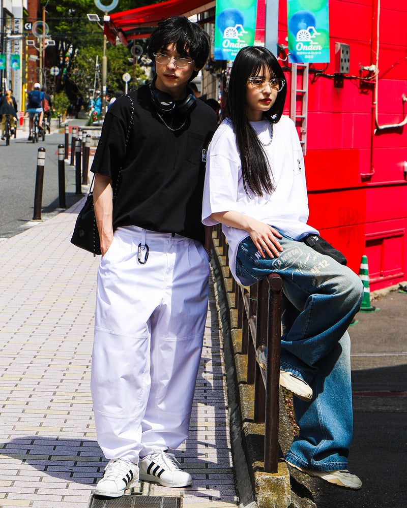 左：170cm(Mサイズ着用)、右：160ｃｍ（Ｍサイズ着用）