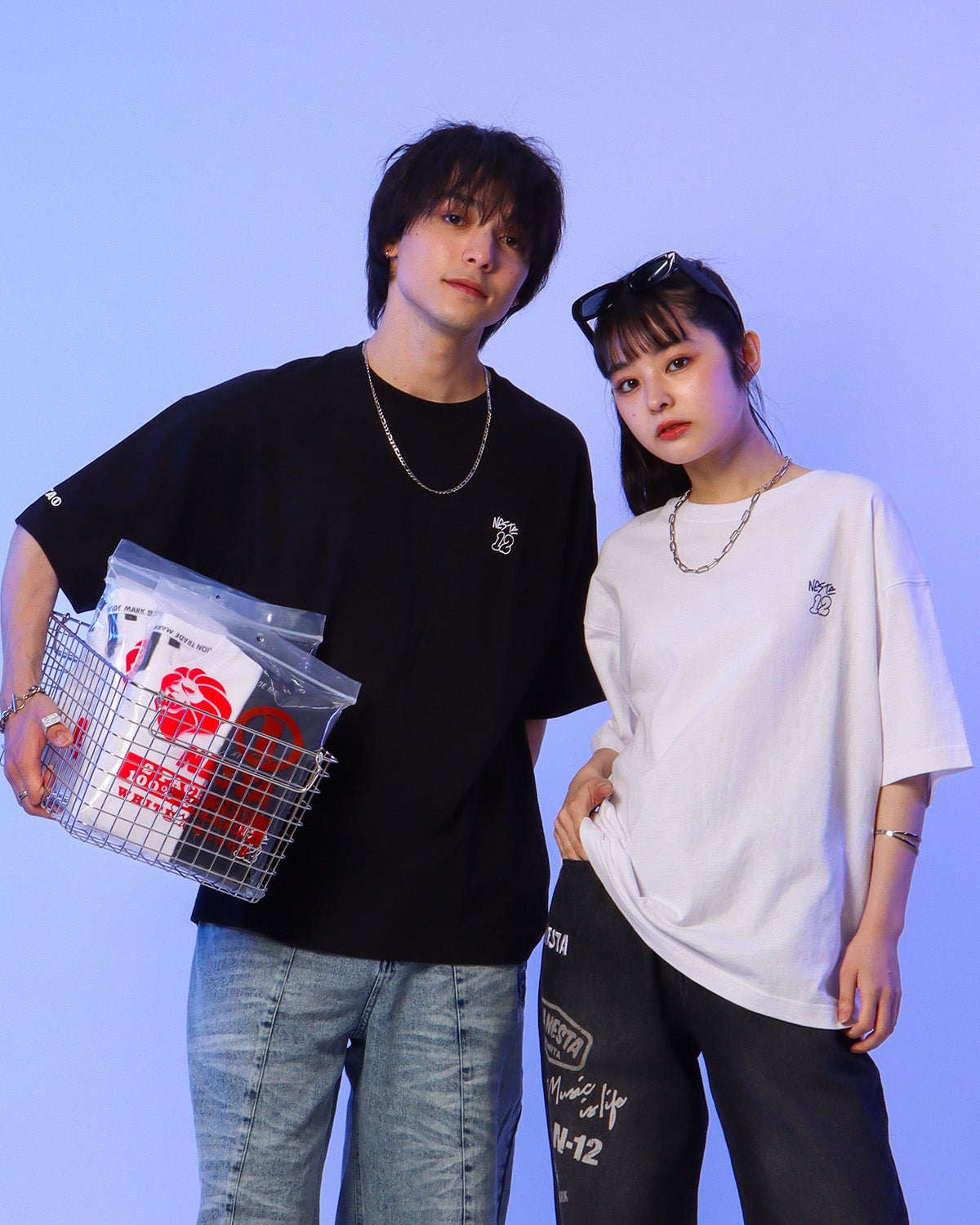 左：175cm(Mサイズ着用)、右：160ｃｍ（Ｍサイズ着用）