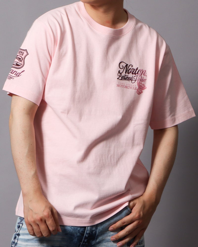 ベビーピンク：178cm/75kg(Lサイズ着用)