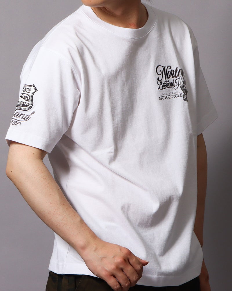 ホワイト：178cm/75kg(Lサイズ着用)