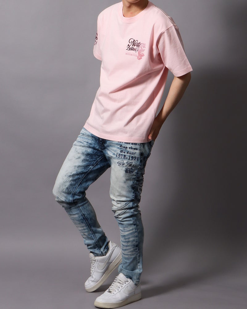 ベビーピンク：178cm/75kg(Lサイズ着用)