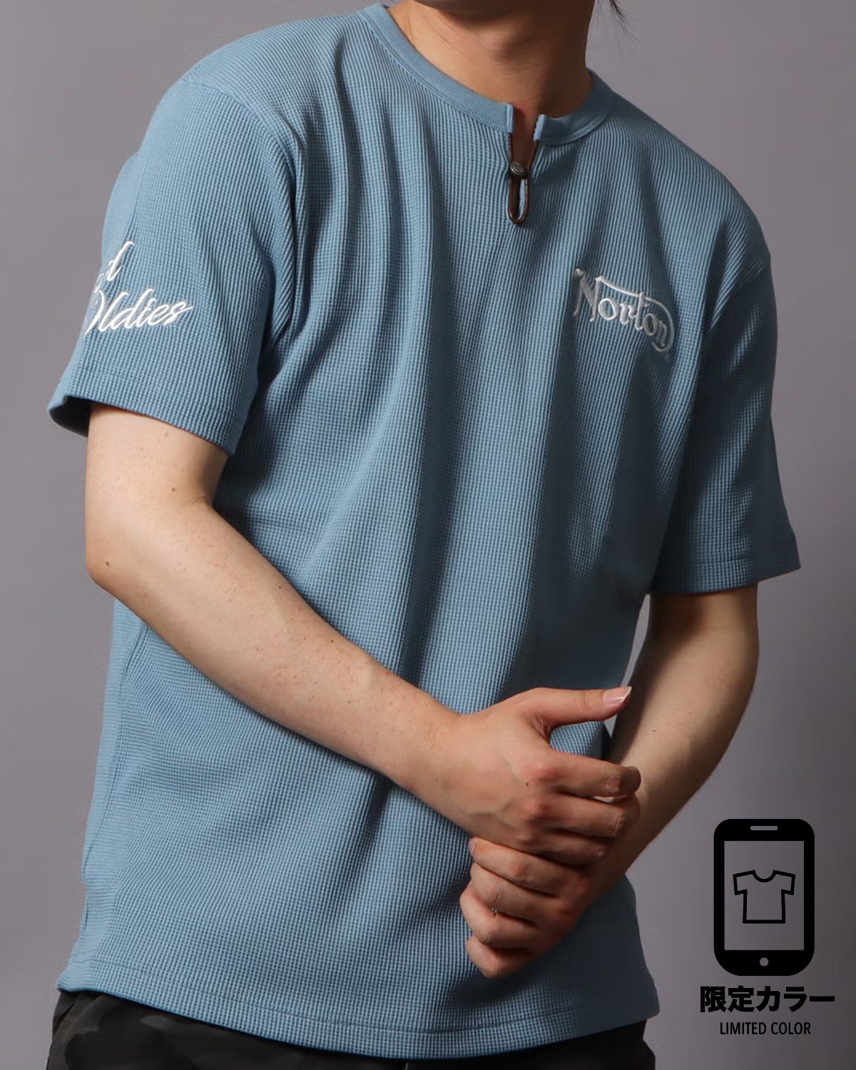 ブルーグレー：178cm/75kg(Lサイズ着用)