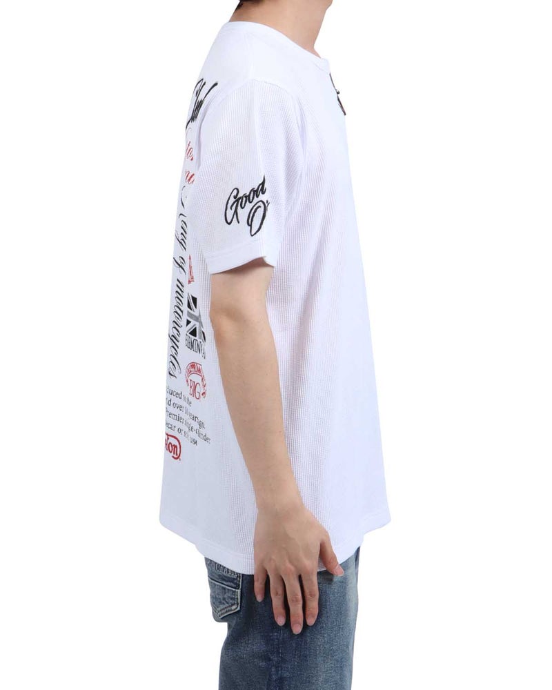 ホワイト：173cm63kg(Lサイズ着用)