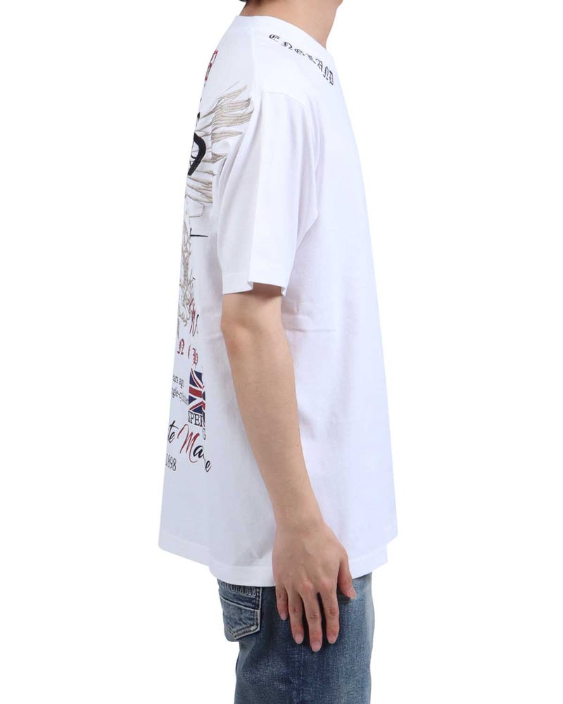 ホワイト：173cm63kg(Lサイズ着用)