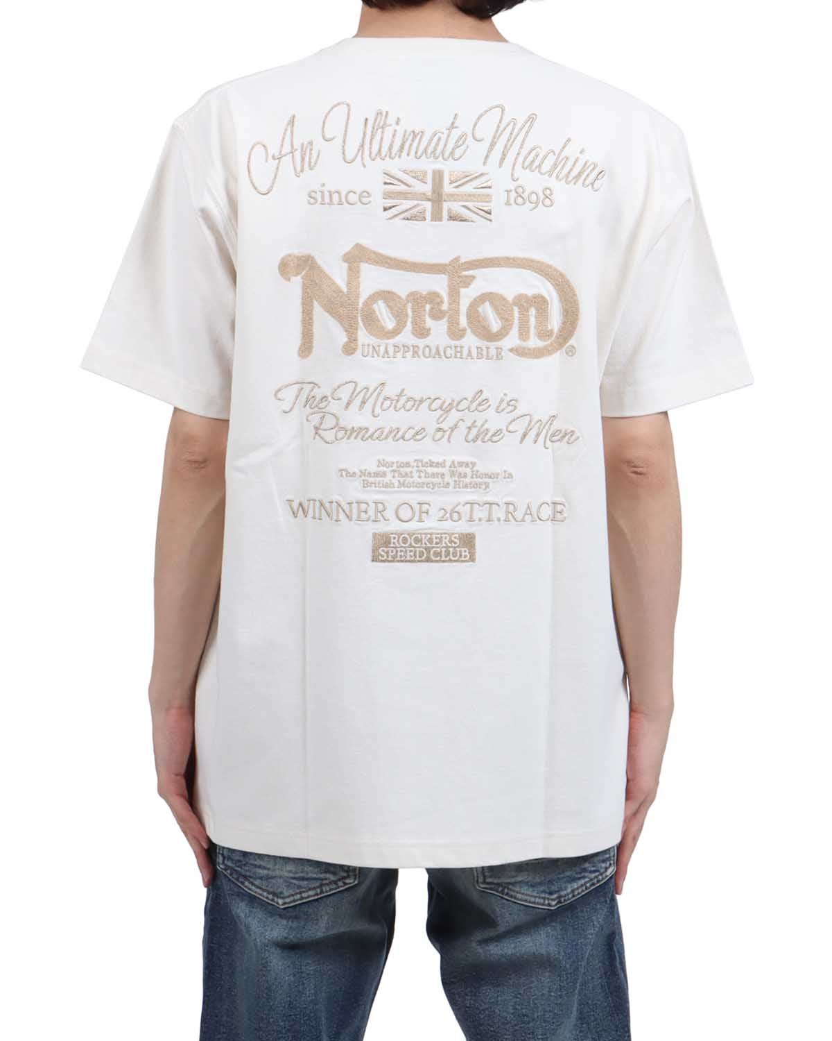 Norton] 同色 チェーン 刺繍 クルーネック T | PEET ONLINE STORE