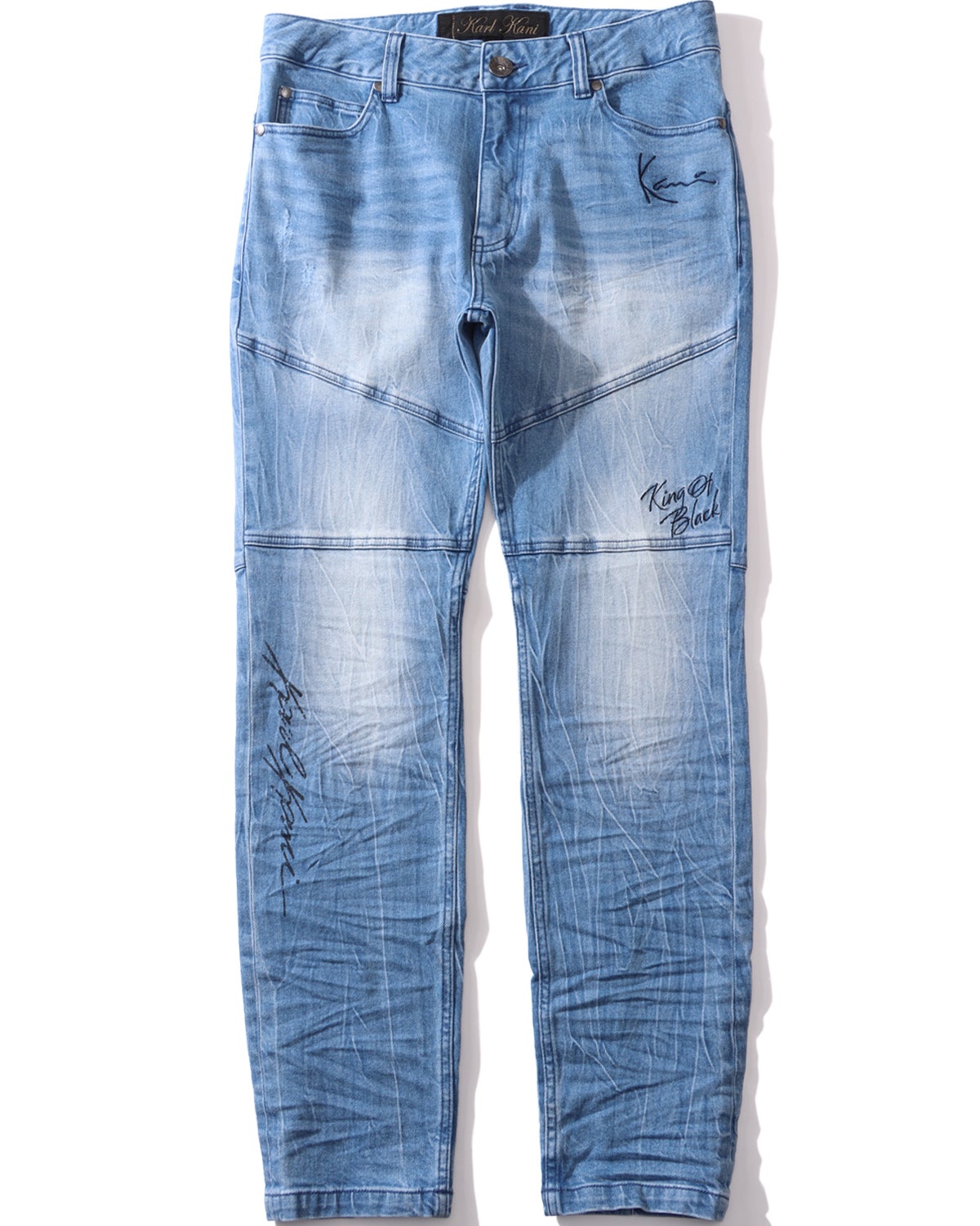 ストレッチ クラック 加工 タイト デニム パンツ