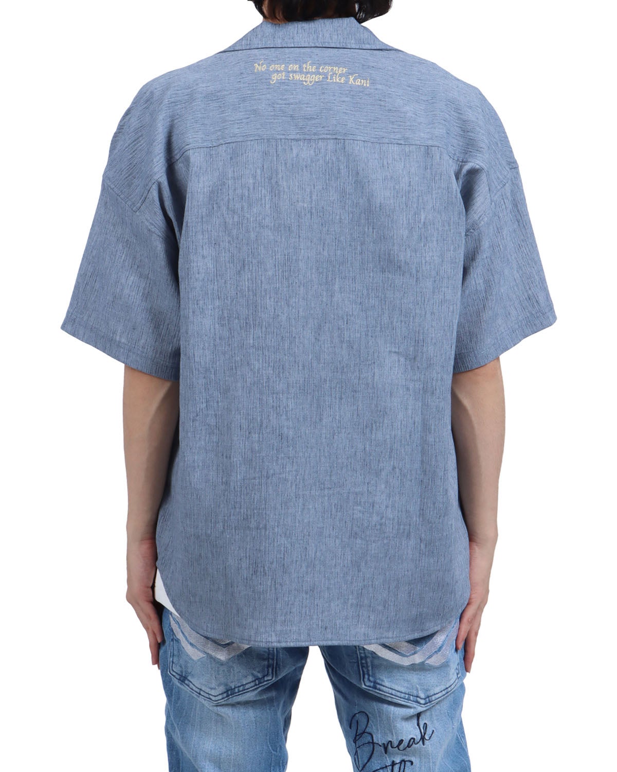 エメラルドグリーン：173cm63kg(Lサイズ着用)