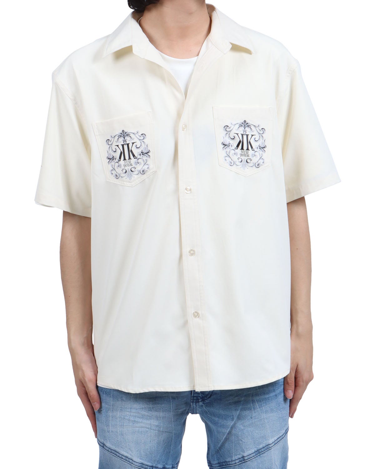 オフホワイト：173cm63kg(Lサイズ着用)