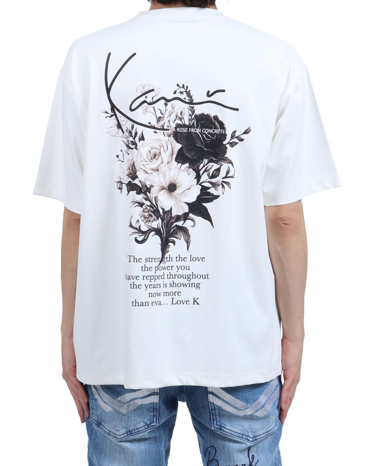 ホワイト：173cm63kg(Lサイズ着用)