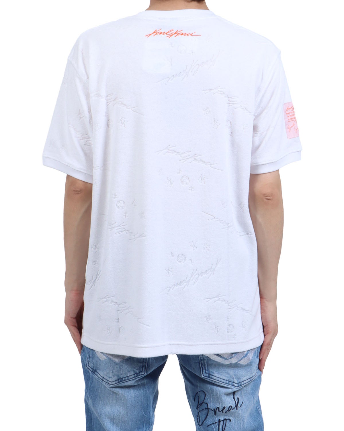 ホワイト：173cm63kg(Lサイズ着用)