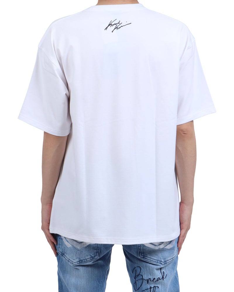 ホワイト：173cm63kg(Lサイズ着用)