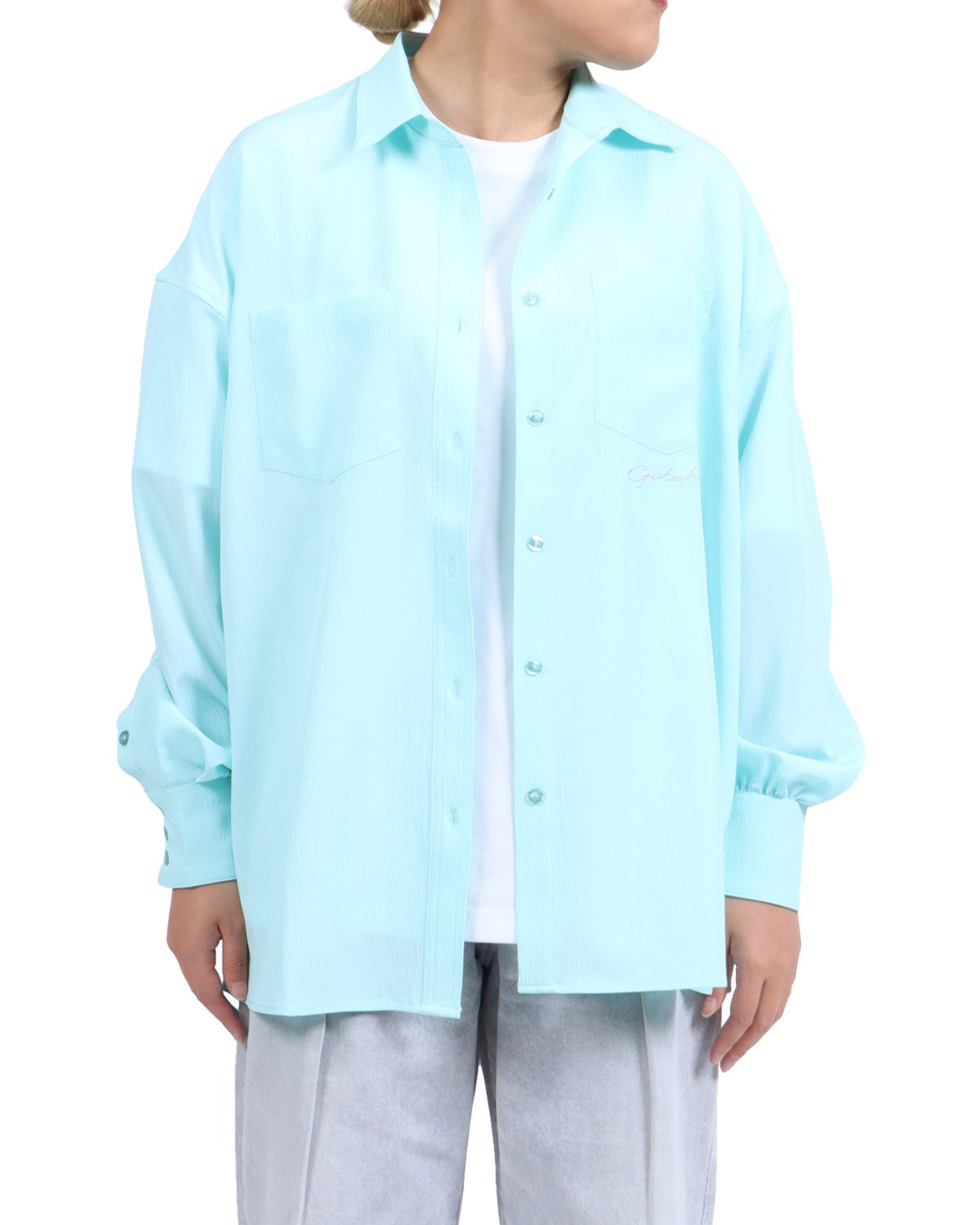 ミントグリーン：167cm(Lサイズ着用)