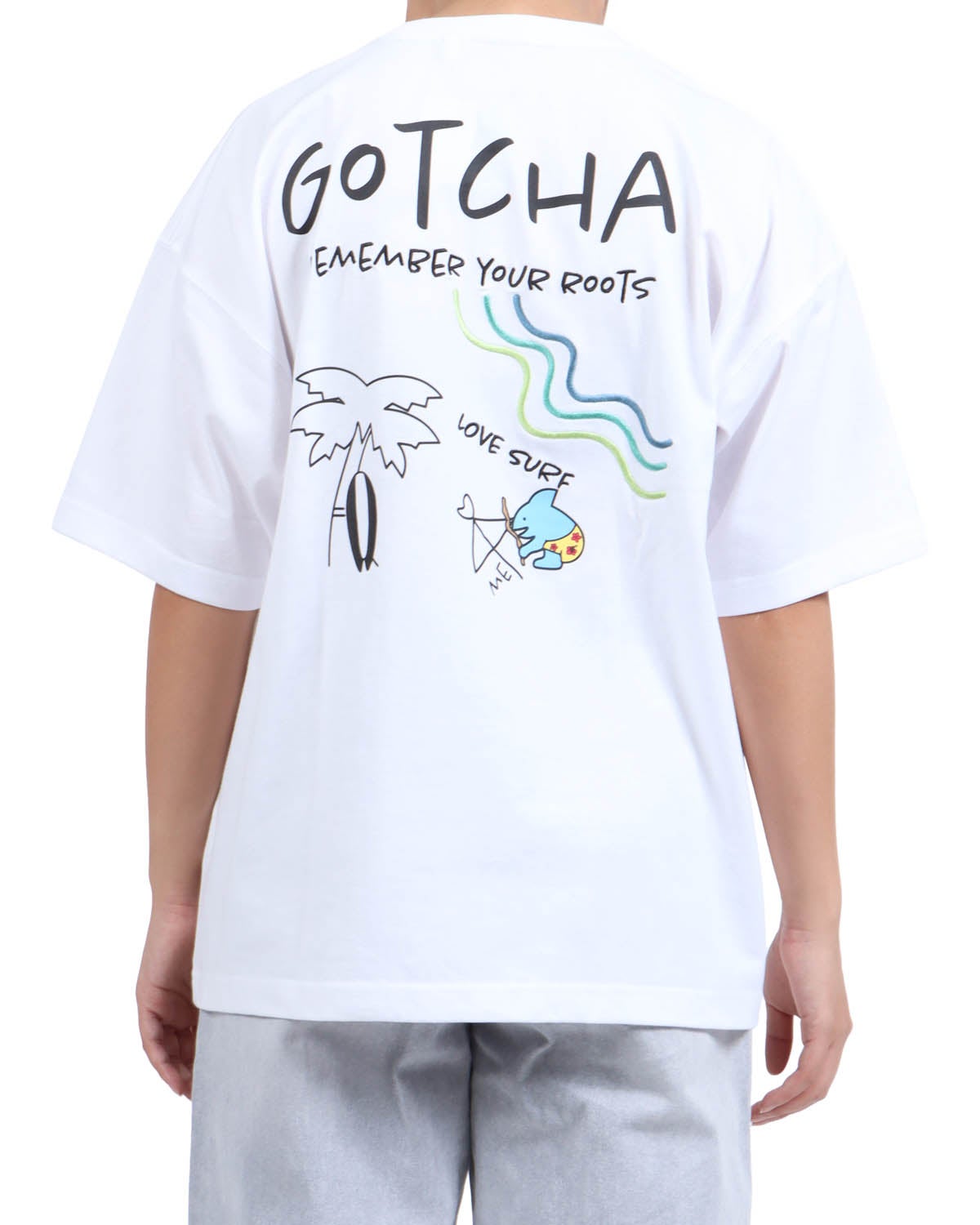 ホワイト：167cm(Lサイズ着用)