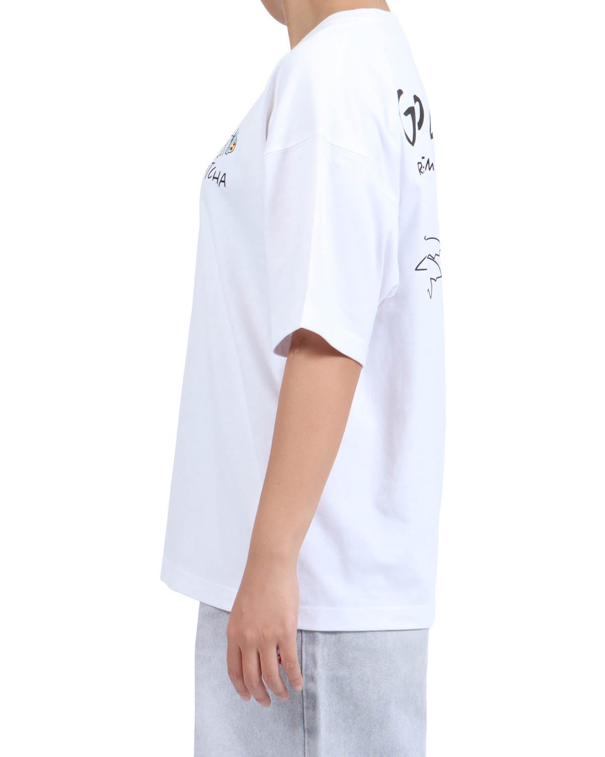 ホワイト：167cm(Lサイズ着用)