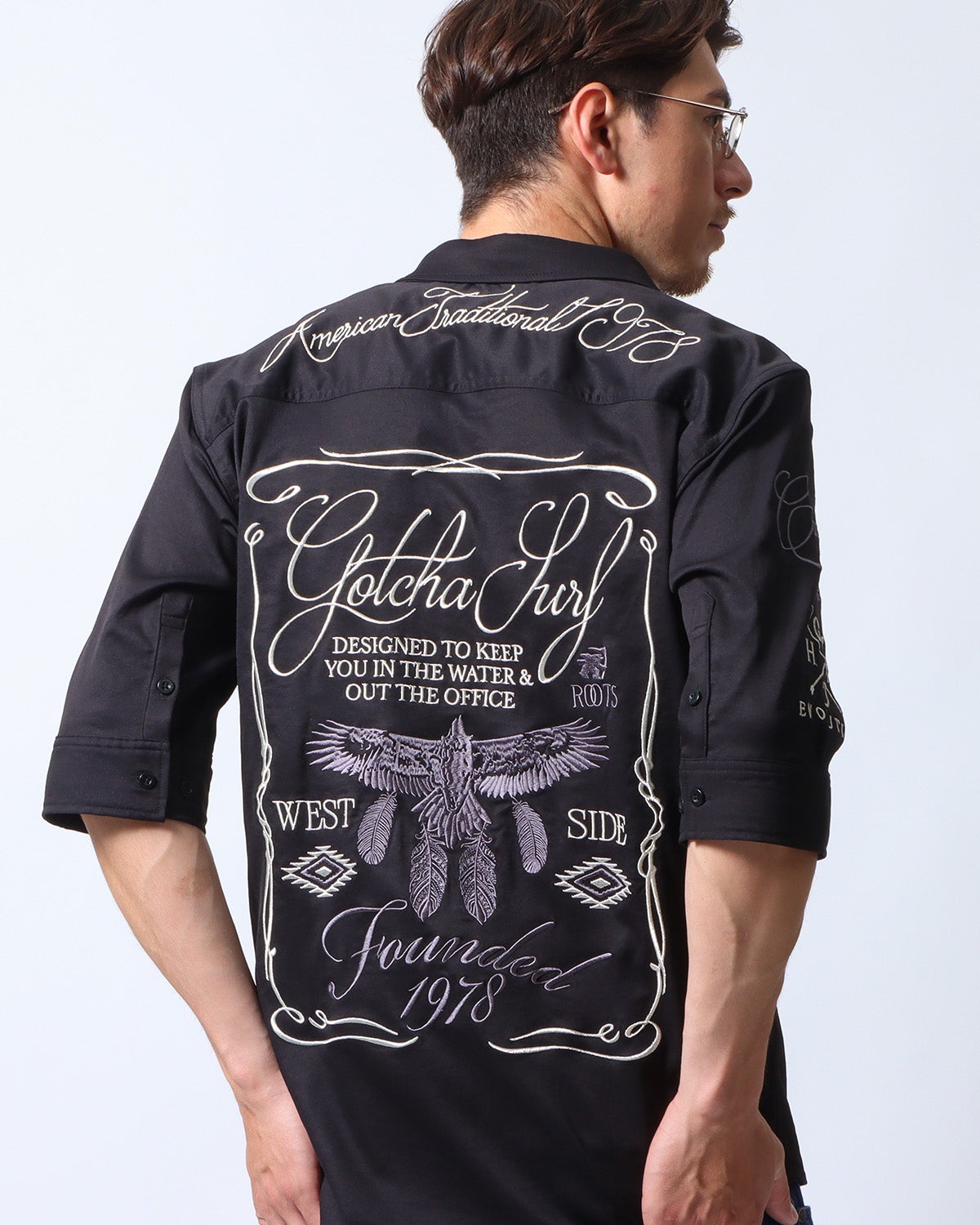 ブラック：180cm/70kg(Lサイズ着用)