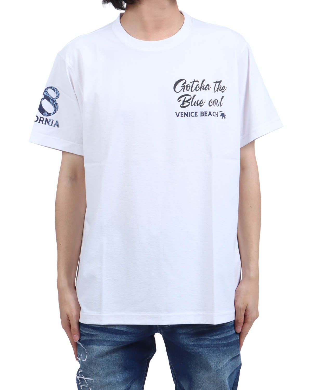 ホワイト：173cm63kg(Lサイズ着用)