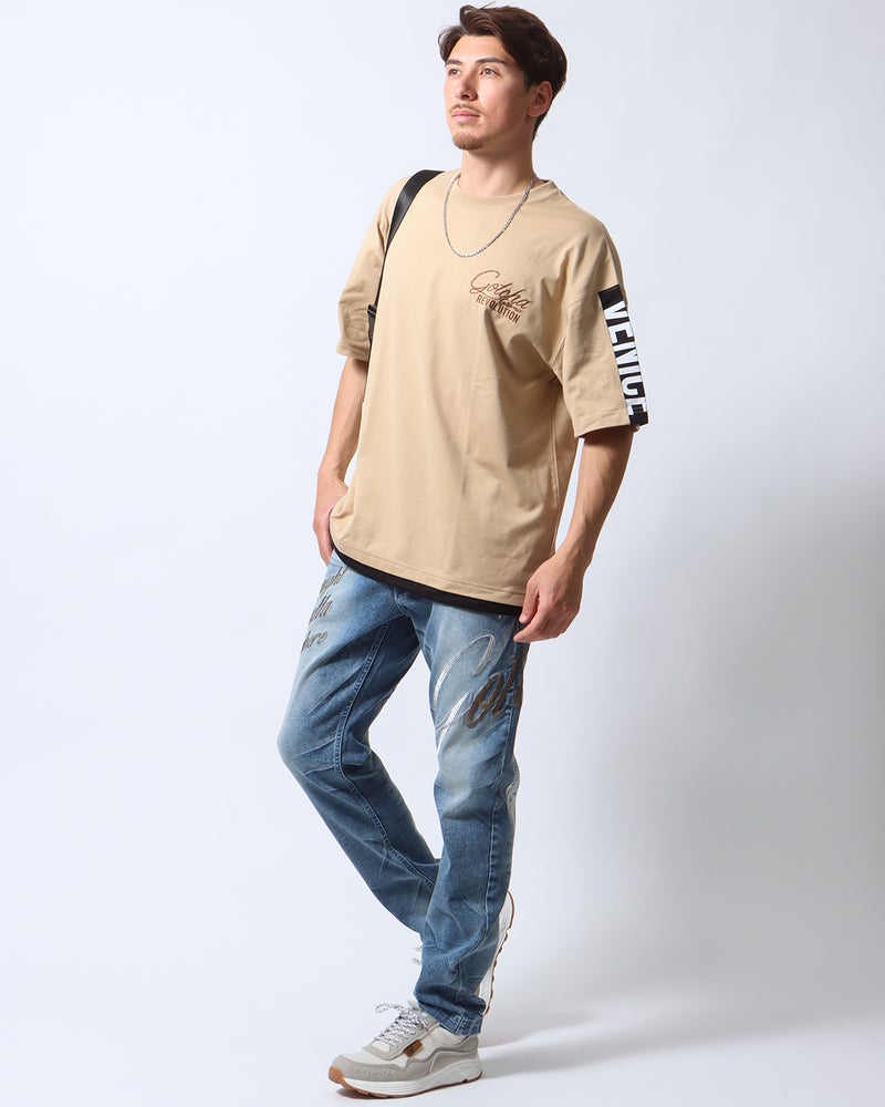 サンドベージュ：180cm/70kg(Lサイズ着用)