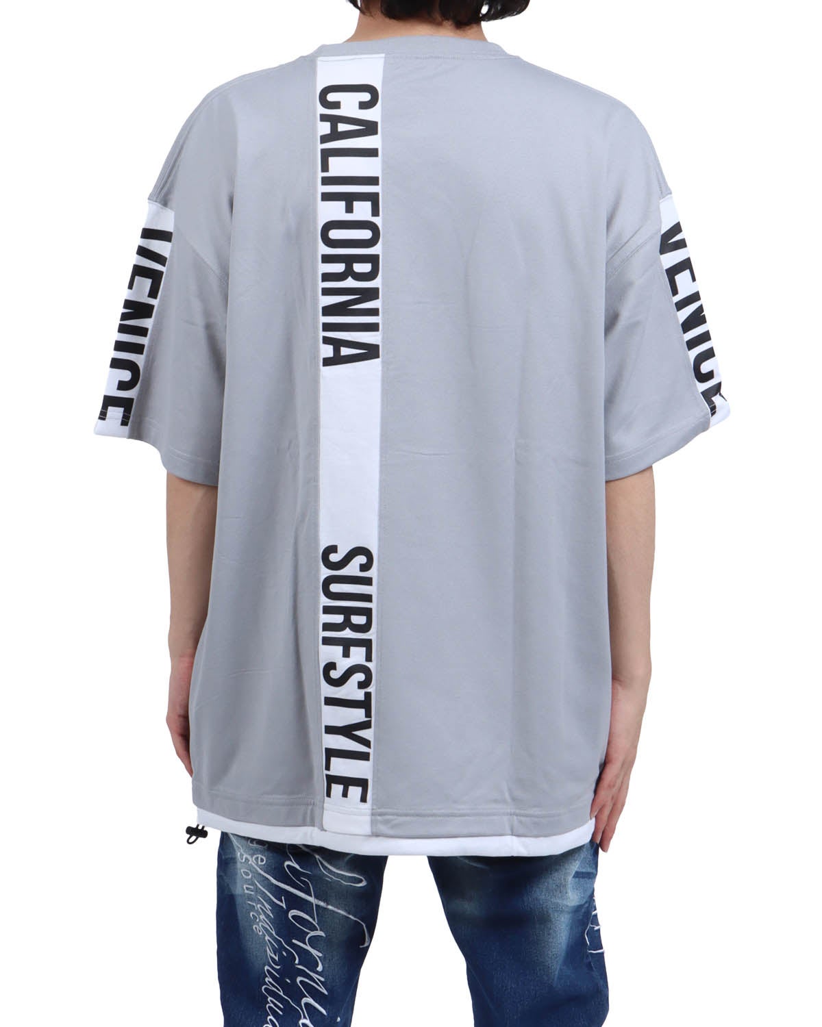 グレー：173cm63kg(Lサイズ着用)