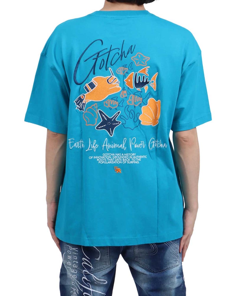 ブルー：173cm63kg(Lサイズ着用)