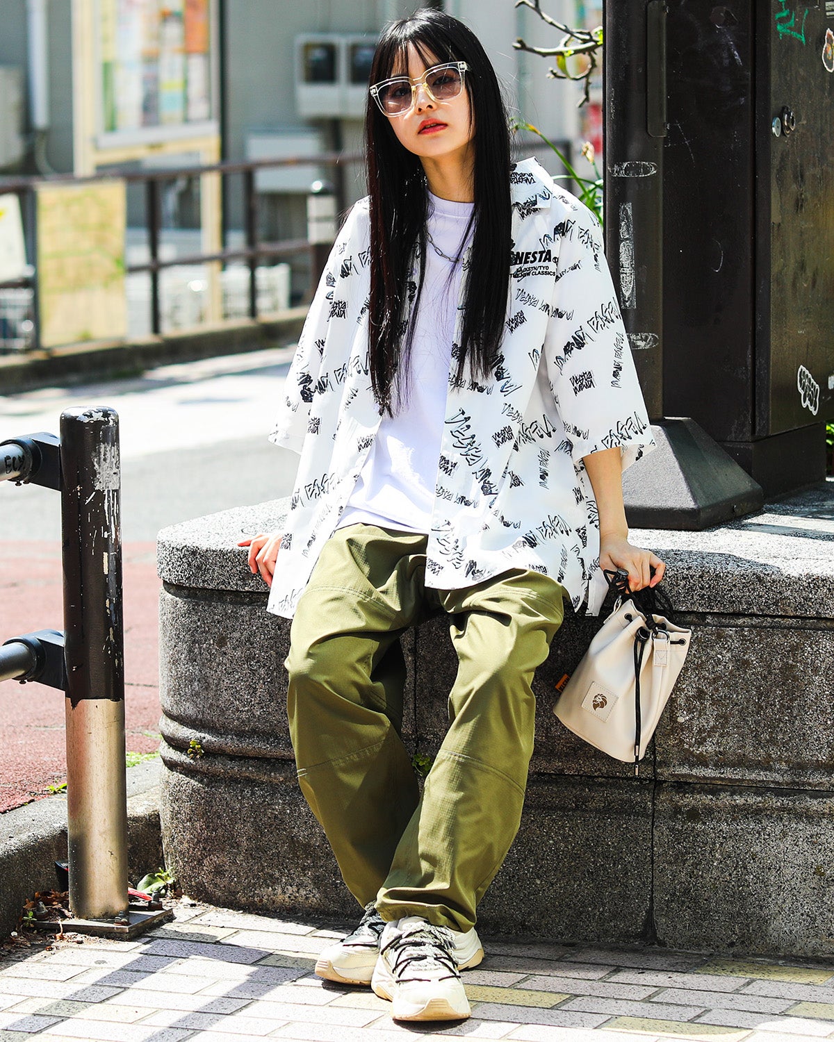 カーキ：160cm(Mサイズ着用)