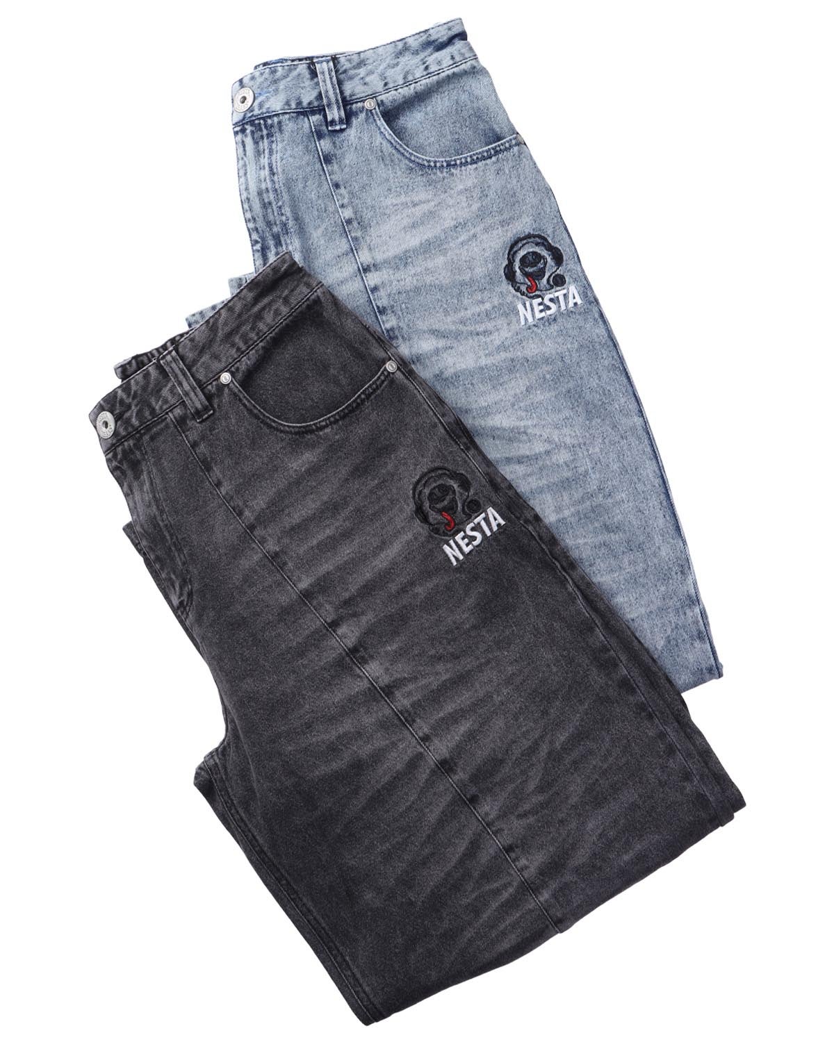 NESTA ジーンズ NESTA BRAND] ケミカル カーブデニム パンツ | PEET ONLINE STORE