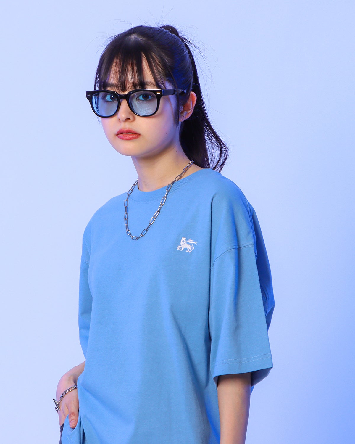 ライトブルー：160cm(Mサイズ着用)